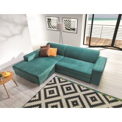 Sofa narożna COMPERA z pojemnikiem i funkcją spania